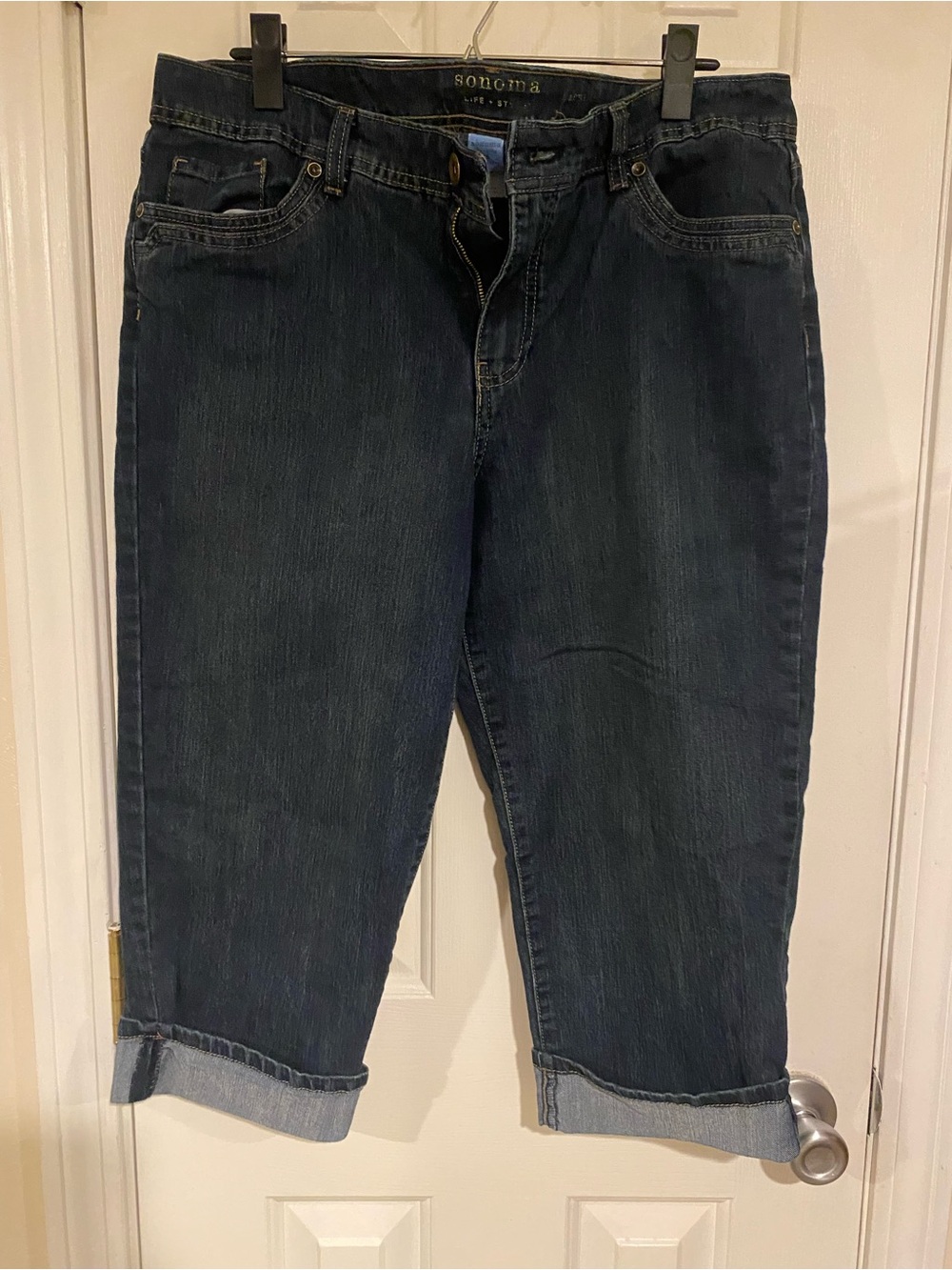 Sonoma Women's Relaxed Indigo Jean Crop Capri
